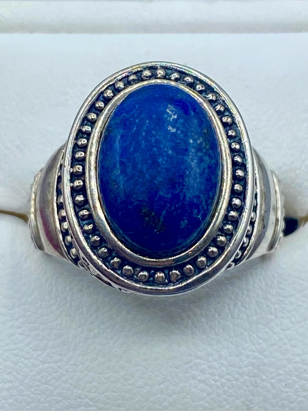 Sterling Silver Lapis Lazuli Oval Cut Ring